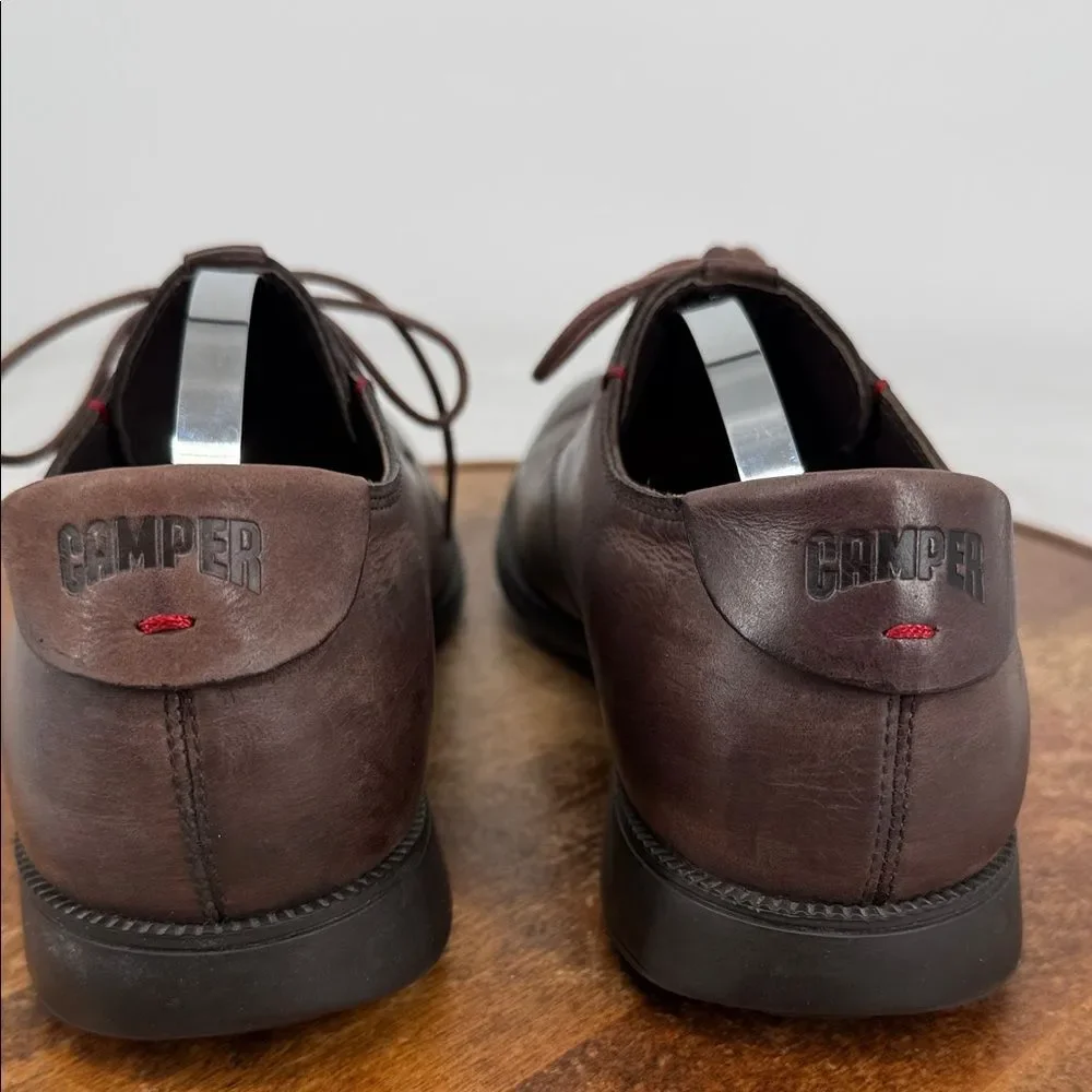 Camper Shoes Mens 42 US 9 Mil 1913 Brown Leather Lace Up Oxford Comfort Dress
